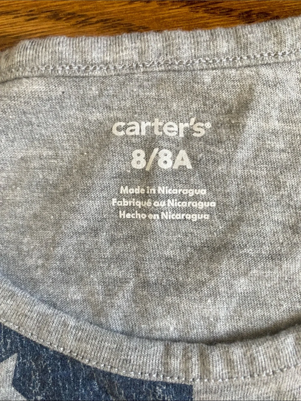 NWOT Carter’s Boy’s Grey Red & Blue Flag Sleeveless Cotton Tank Top Size 8